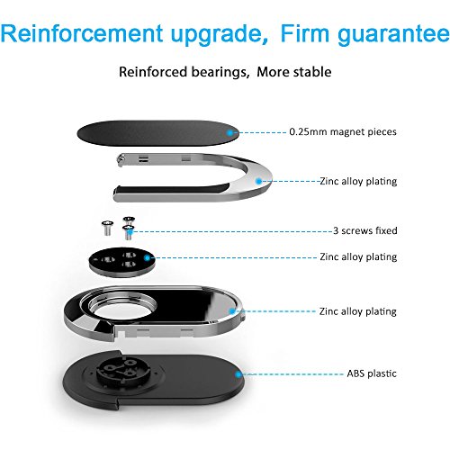 aceyoon Finger Ring Phone Holder Case for iPhone 7 Black 2 Pack Attachable Cell Phone Stand Grip 360 Degree Rotating Kickstand Universal Smartphone Holder Mount Metal for iPhone x 8 7 7 Plus 6 Samsung HTC