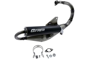 Auspuff TECNIGAS Q-Tre kompatibel mit PEUGEOT Squab 50cc, TKR, Trekker, Vivacity, Gipsy, Limbo, ROLLER