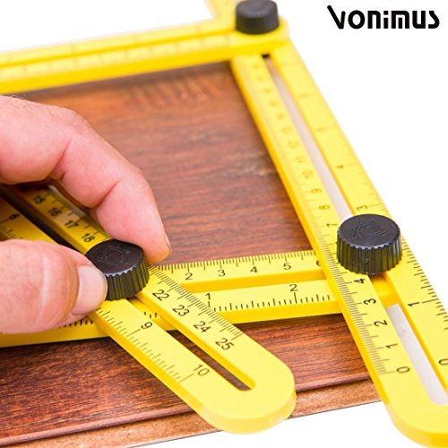 Angle izer Schablone Werkzeug, Vonimus Multi-Angle Messlineal, Lineal Vorlage Angleizer Allgemein für Bastler, Bauherren, Handwerker