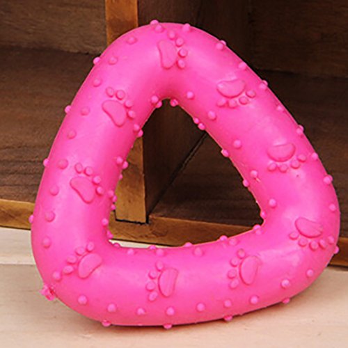 Rubber-Pet-Dog-Triangle-Funny-Chewing-Tranining-Toy-For-Teeth-Healthy-Random-Color