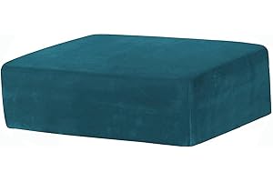 ILiemao Copri Pouf Elasticizzato Rettangolare Copri Pouf Fodera Poggiapiedi Fodere Coprisgabello, Copertura per Sgabello(V-10,75-85x60-70cm)