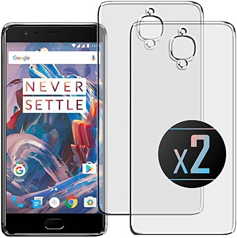 2 x OnePlus 3 /3T Case, TPU Clear Silicone Bumper Panel For OnePlus 3 (3T) (5.5 in) by NEVEQ. [INVISIBLE GEL] Bumper for OnePlus 3 /3T