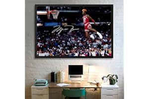 HAO SAI'S SHOP Pintura Sin Marco Baloncesto Cartel Michael Jordan Flying Dunk Cuadro Pintura Impresión De La Lona Arte De La Pared para La Decoración De La Habitación del Hogar Y51 (50X60Cm) Sin Marco