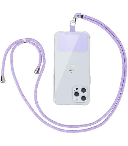 Lanière Téléphone Universelle Réglable - En Nylon, Avec 4 Patchs, Longueur 160 Cm, Pour Smartphone Sans Coque