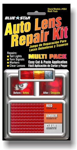 Blue StarAuto Tail Light Lens Repair Kit, Amber / Orange, Red and Clear