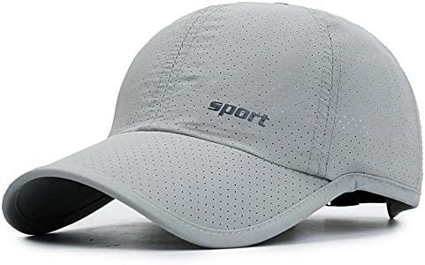 KIKIYA Baseball Cap Hat,Running Golf Caps Sports Sun Hats for Man Quick Dry Lightweight Ultra Thin, White