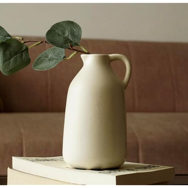 Buy Amphora White Ceramic vase Online at Low Prices in India