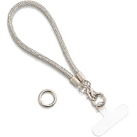 Ciondolo Per Cellulare Con Strass – Cordino Corto Da Polso In Poliestere, Elegante E Regalo Perfetto Per Donna
