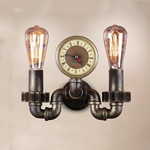 American creative retro industrial instrumentation meter terrace restaurant Iron pipes wall lamp