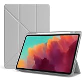 UnDePlus Samsung Galaxy Tab A11 Plus 11in&ccedil; X230 ile uyumlu Kılıf Kalem B&ouml;lmeli Trifolding Case X235 X236B Gri