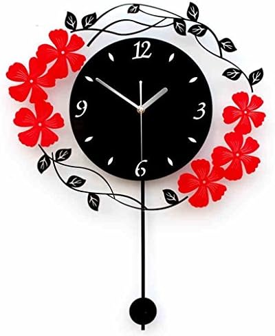 Wall Clock simple creative pastoral of Salon of the quartz clock silent alarm clock floral art Watches Liu Tao Swing