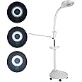 Beauty Lamp Standard Lamp Ring Light with Tripod, LED Cold Light Height Adjustable 8X Magnifying Glass Standing Lamp for Tattoo Beauty Salon Use (UK)