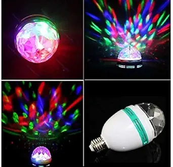 R & B Enterprises dj 360 Degree Rotating led Stage Light Crystal Bulb Magic Disco Light,led lamp for Party/Home/Diwali Decoration/Dance Party (Set of2)