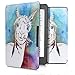 Produktbild kwmobile Hülle für Kobo Aura Edition 2 - Flipcover Case eReader Schutzhülle - Bookstyle Klapphülle Alpaca Aquarell Design Beige Blau Violett