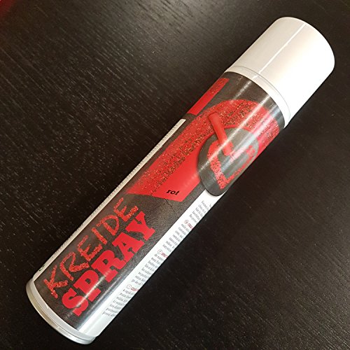 1 Flasche Sprühkreide, 400 ml, zur vorübergehenden Gestaltung, Beschriftung, Markierung, uvm. FARBE NACH WAHL (rot)