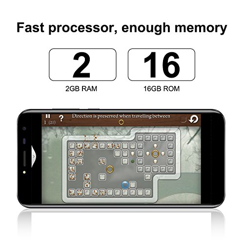 Oukitel C8 4G Smartphone 5.5 Zoll (18:9 Display) 3000mAh Akku Android 7 16GB Interner Speicher 2GB RAM 13MP Kamera Dual SIM Handy mit Fingerabdruck-Schwarz