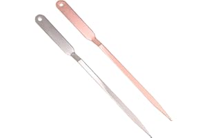 TINOALY 2stk Briefumschlag Öffne, Brieföffner aus Edelstahl Werkzeuge zum Öffnen von Post für Büro Schule Zuhause (Silber und Roségold)