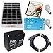 Produktbild Solar-Fotovoltaik-Kit mit Platte mit 10 W, AGM-Batterie 18 Ah, LKS-Regler 5AH, Verkabelung, 2 Glühbirnen mit 13 W und 12 V, Bedienungsanleitung