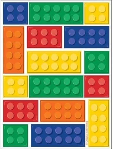 Creative Converting Block Party Sticker Sheet Party Favours (4 Sheets)