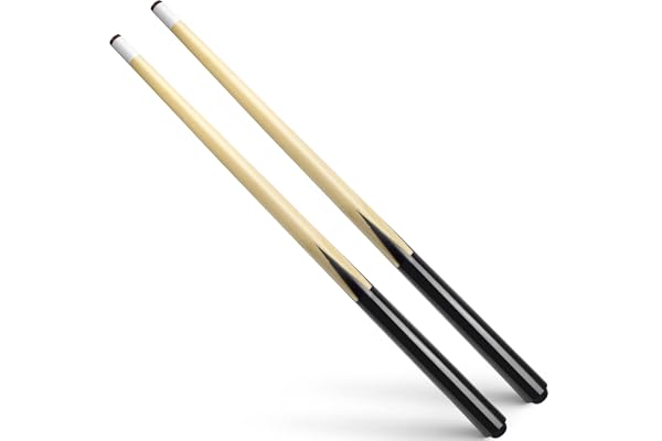 VANLAN Lot de 2 queues de Billard Courtes en Bois Dur pour Enfants avec Pointes collées de 13 mm