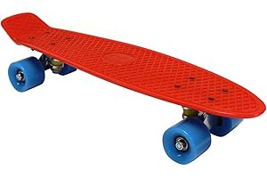 CHARLES BENTLEY 22 Inch Beginner Skateboard For Kids, Teenagers, And Adults, Retro, Plastic, For Street, Park, Penny Board Cruiser, Multiple Colours, High Performance, 1.9kg (57.5x14.5x10cm)
