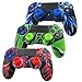 Produktbild Stillshine Design PS4 Aufkleber Schutzfolie Skin Set styling für Sony Playstation 4 PS4 Slim PS4 Pro Dualshock Controller x 3 + Thumb Grips x 6 (Camo (Blue & Green & Red))