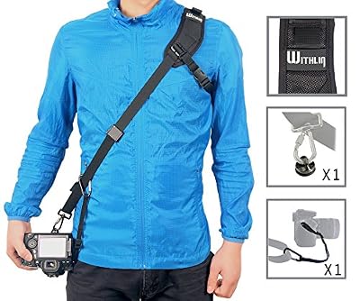 prowithlin WITHLIN allongé professionnel photographie Set - sangle avec attache de sécurité de prolonger pour appareil photo SLR DSLR (Canon Nikon Sony Pentax Olympus, etc.)
