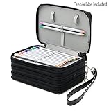 Tasche für Verschiedene Bleistifte:Diese Federtasche wird ohne Inhalt geliefert, so hat man die Möglichkeit sie alleine zu füllen. Federmäppchen für Bleistifte, Aquarellstifte, Holzstifte, Farbstifte, Fineliner, Gelstifte und Kosmetik pinsel .