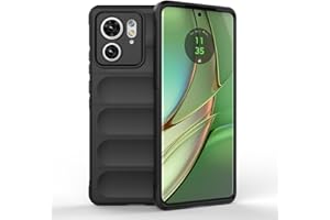 SEAHAI Cover per Motorola Edge 40, [Design dell'airbag] Robusto Custodia Sottile Protettiva, Silicone Morbido + TPU Bumper Case Antiurto Anti-Caduta Cover - Nero