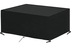 SanGlory Funda para Muebles de Jardín Exterior Funda Mesa Jardin Impermeable Cubierta de Muebles de Patio Rectangular Cubierta de Mesa de Jardín, Funda Sofa Jardin Exterior, Anti-UV, 190x117x61cm