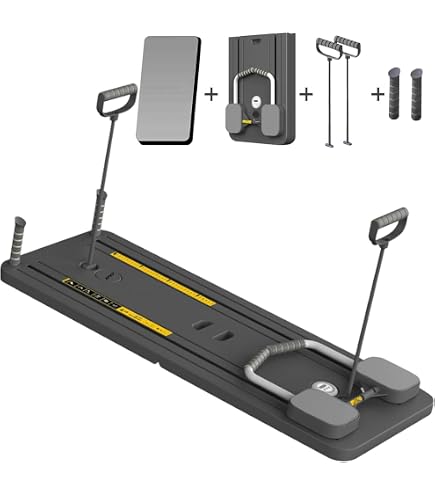 Pedana Pilates Per Casa, Pilates Reformer Machine Pieghevole Reformer Pilates Completo Con Corda Di Tensione Tavola Fitness Multifunzionale Push Up Board Professionale Full Body Workout