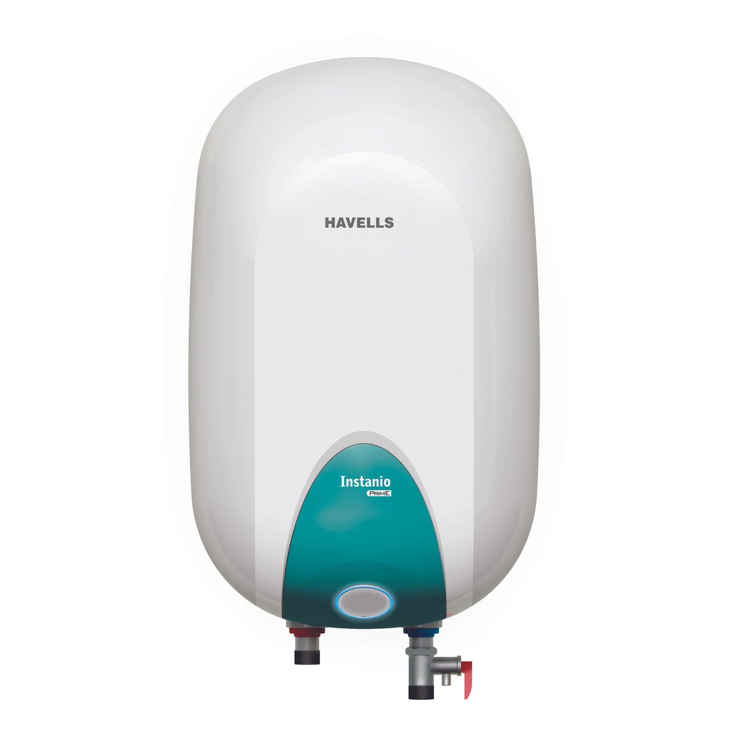 Havells Instanio Prime 25 Litre Storage Water Heater (Geyser) | Temp. Sensing Color Changing LED Indicator | Glass Coated Ant