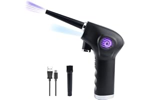 Kikuo Elektrische Staubgebläse, Air Duster, Tastatur Reiniger, Ersetzt Druckluftdosen, PC Reinigung, 6000mAH Akku, 10W USB-Schnellladung, für Laptop, PC, Klimaanlage, Auto, Haushaltsreinigung