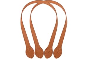 ZZHBOO 2 Pièces Sangle Cuir Sac Anse Sac a Main Poignées Sac Poignée Sangle en PU Cuir Amovible Cuir Sangle de Remplacement pour Sangle de Sac à Main Brun Clair
