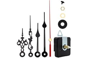URFEDA Kit de Mouvement D'horloge Murale à Quartz DIY, Mécanismes de Mouvement D'Horloge Murale à Quartz Silencieux Horloge Murale Systeme Horloge Aiguilles Mecanisme Pendule