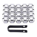 Material: ABS Plastik. AllRight 20 Stück 17mm Chrom Kappen für Radbolzen Kappen-Set Radschraubenkappen Radkappen inkl. Abzieher