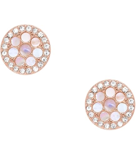 LEEQBCR - 1 paio di orecchini in acciaio inossidabile con fiore rosa vintage francese, gioielli ipoallergenici e delicati, regali per donne e ragazze