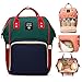 Produktbild FOONEE Windel-Tasche Multi – Funktionale Wickeltaschen Wasserdichte Reise Mom Rucksack für Baby Care, großes Fassungsvermögen, Stilvoll und Haltbar Red Green Blue