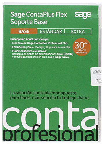 Sage ContaPlus Profesional Flex Soporte Base 2015 - Software De Gesti  n Comercial  Suscripci  n 1 A  o