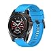 Produktbild Colorful Garmin Fenix 3 HR/Fenix 3 Ersatzarmband Silikon Sport Ersatzarmband Ersatz-Uhrenarmband Replacement Wechselarmband watch band für Garmin Fenix 3 HR/Fenix 3 (Blau)
