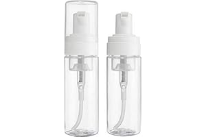 ERIOCTRY Botes con dispensador para espuma facial o limpiador líquido (2 unidades), color transparente, transparente, 100 ml