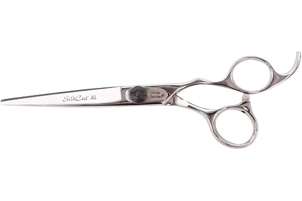 Olivia Garden SilkCut Ciseau XL, Taille 6" - Puissantes Lames Convexes, Fait-Main avec de l'Acier Japonais, Poignée Ergonomique, Dans une Pochette