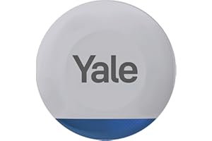 Yale Outdoor Siren Grey | Up to 100dB Adjustable Siren | Flashing LED Lights | Weatherproof | Real-time Alerts | Only Compatible with New Yale Smart Alarm