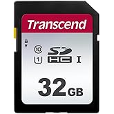 Transcend 32GB SDHC 300S Speicherkarte UHS-I, C10, U3, V30, 4K, Full HD, bis zu 95/40 MB/s (ideal für Digitalkameras) mit Fru