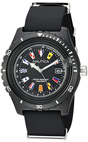 Nautica Homme Analogique Quartz Montre avec Bracelet en Silicone NAPSRF001