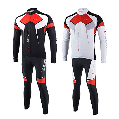 Lixada Frühling/Herbst Männer Radfahren Kleidung Set Fahrrad Anzug Outdoor Langarmtrikot+ Hose Atmungsaktiv Schnell Trocken - 9