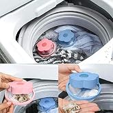 DOSJNI Flower Shape Washing Machine Floating Lint Filter Net Bag, Reusable Hair Removal Ball, Debris and Thread Cleaning Mesh