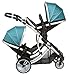 Duellette 21 BS Twin Buggy with Changing Bag and Accessories, Raincovers and 2 Footmuffs Teal Mist