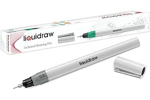 Liquidraw Stylos à dessin technique pour artistes 0,6 mm, rechargeables