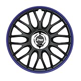 Verpackungsinhalt 4 Stück 4X Radzierblenden 16 Zoll Orden Blau R (Schwarz/Blau) passend für z.B. VW für Tiguan 5N